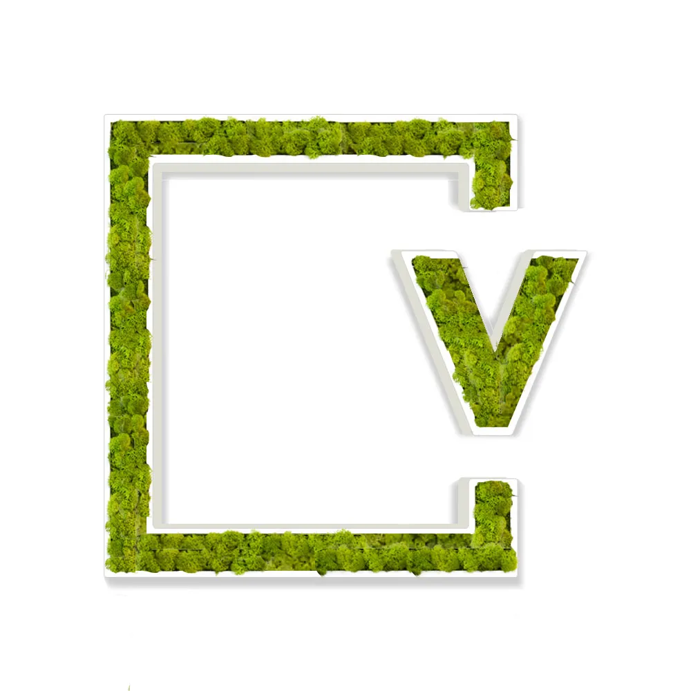 Logo végétal Lettre Creusée