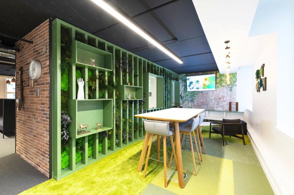 Bibliotheque Vegetal Idee Deco Espace Repos Cafeteria Entreprise