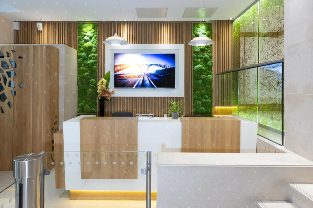 Decor Vegetal Banque Accueil Design Modern Relax Reims