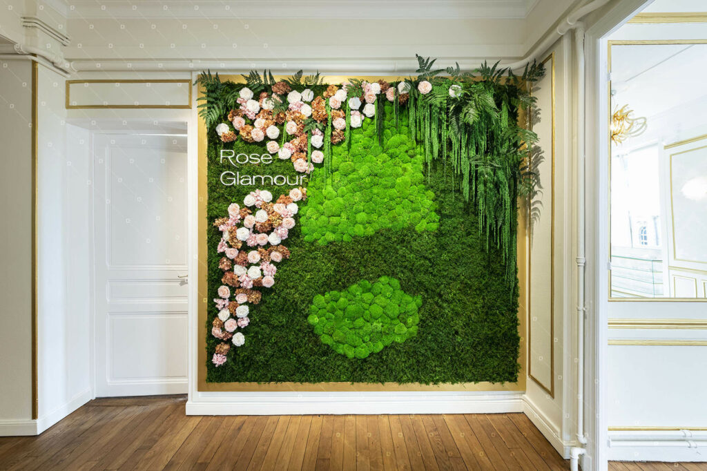 Mur Vegetal Floral Sans Entretien Indoor Design