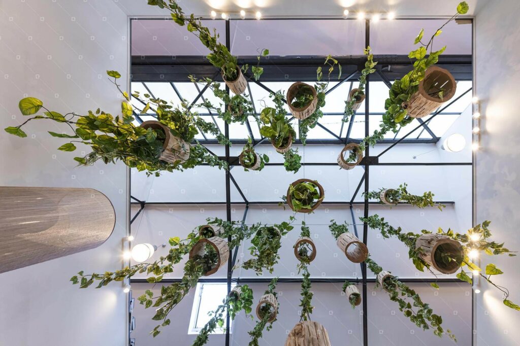 plafond-végétal-artificiel-Restaurant-Commerce- Bureau-Ile-De-France-Grand-Est