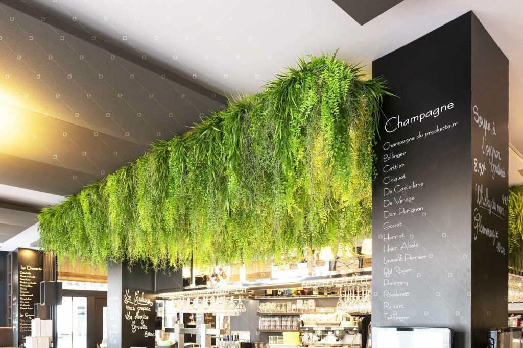 Plafond Vegetal Sur Mesure Plantes Synthetiques Decoration Vegetale Paris