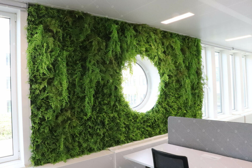 Mur Vegetal Artificiel Bureau Entreprise Paris