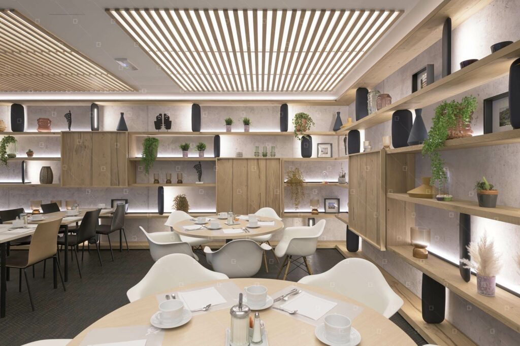 idee deco etagere vegetale hotel restaurant reims paris