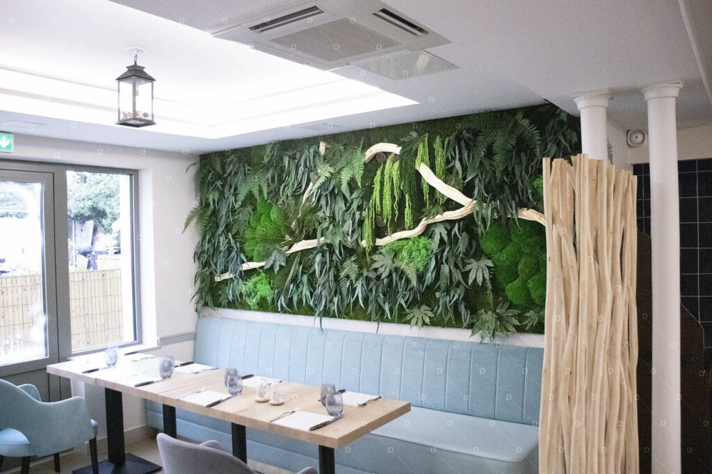 mur vegetal jungle entreprise restaurant commerce france