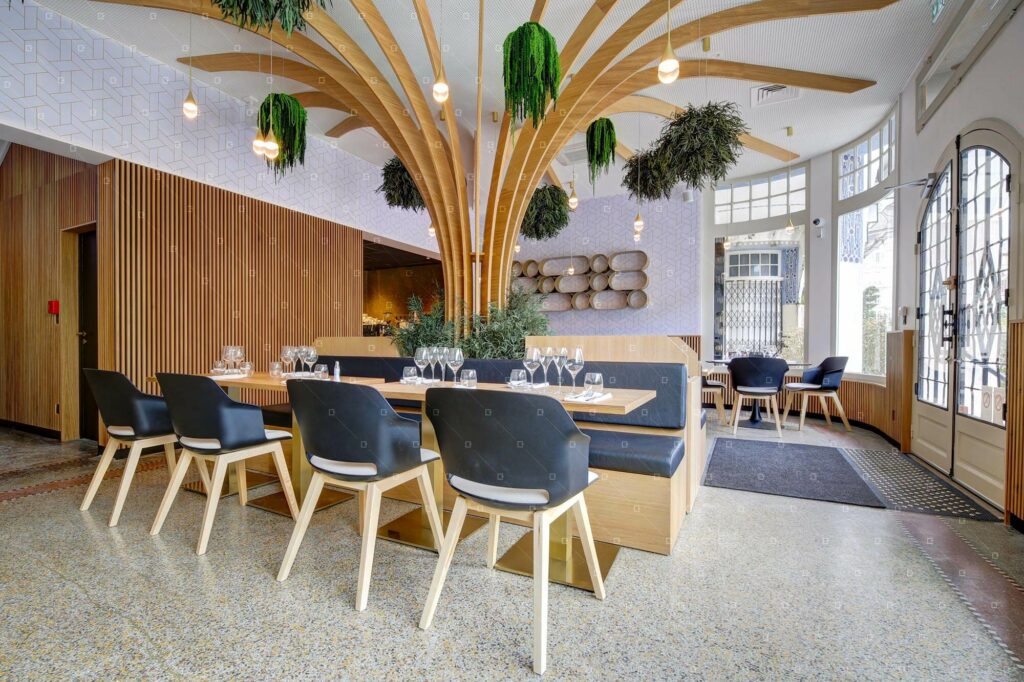 Plafond Vegetal Restaurant Acoustique Rse Qvt Commerce