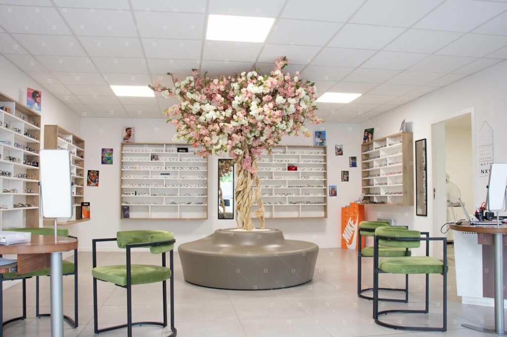 arbre floral interieur lunetterie gueux