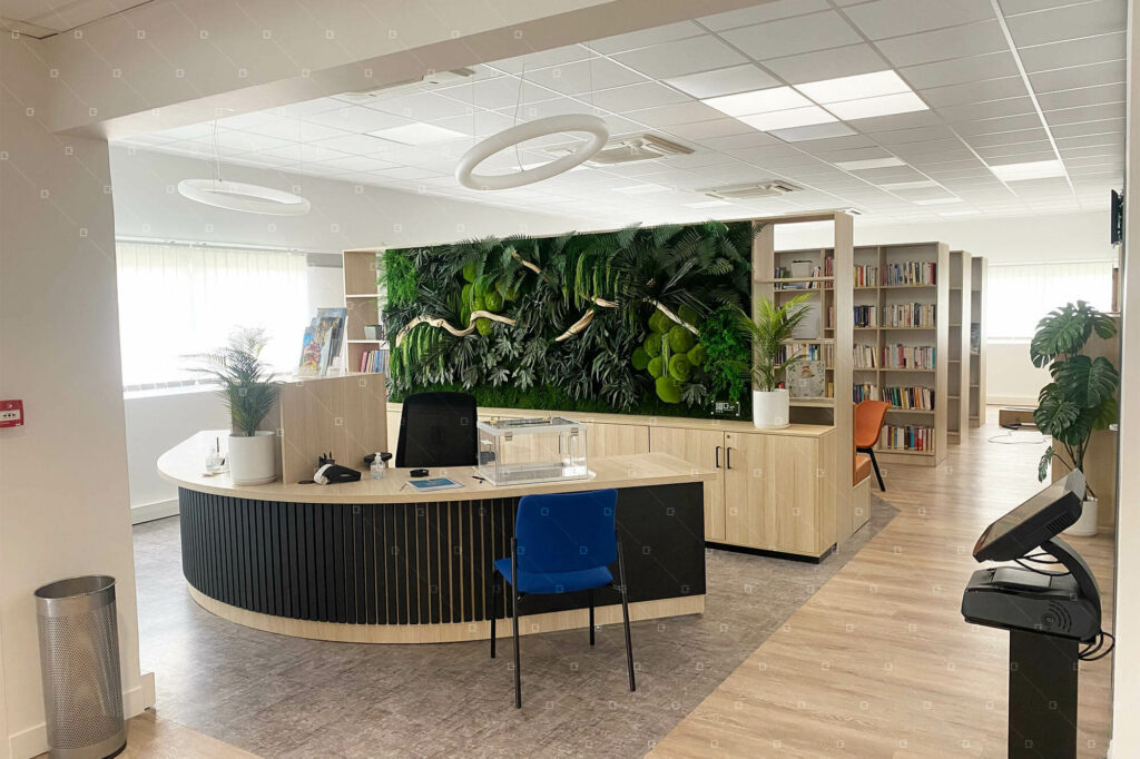 cadre vegetal stabilise bibliotheque entreprise paris